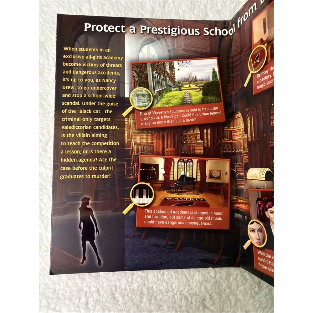 Nancy Drew Warnings At Waverly Academy 21 PC CD ROM NIP New Sealed Mystery 2009